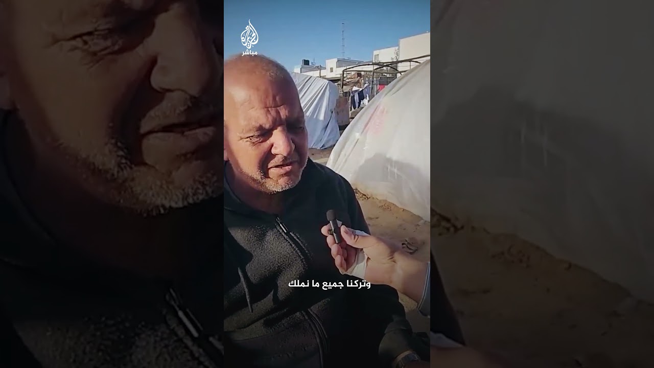 مسن فلسطيني يروي ويلات نزوحه قسرا من منزله بخان يونس في قطاع غزة