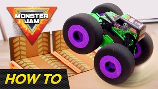 How to drive the Monster Jam RAMP CHAMP & set up your ramp for epic stunts! - Monster Truck Toys screenshot 5