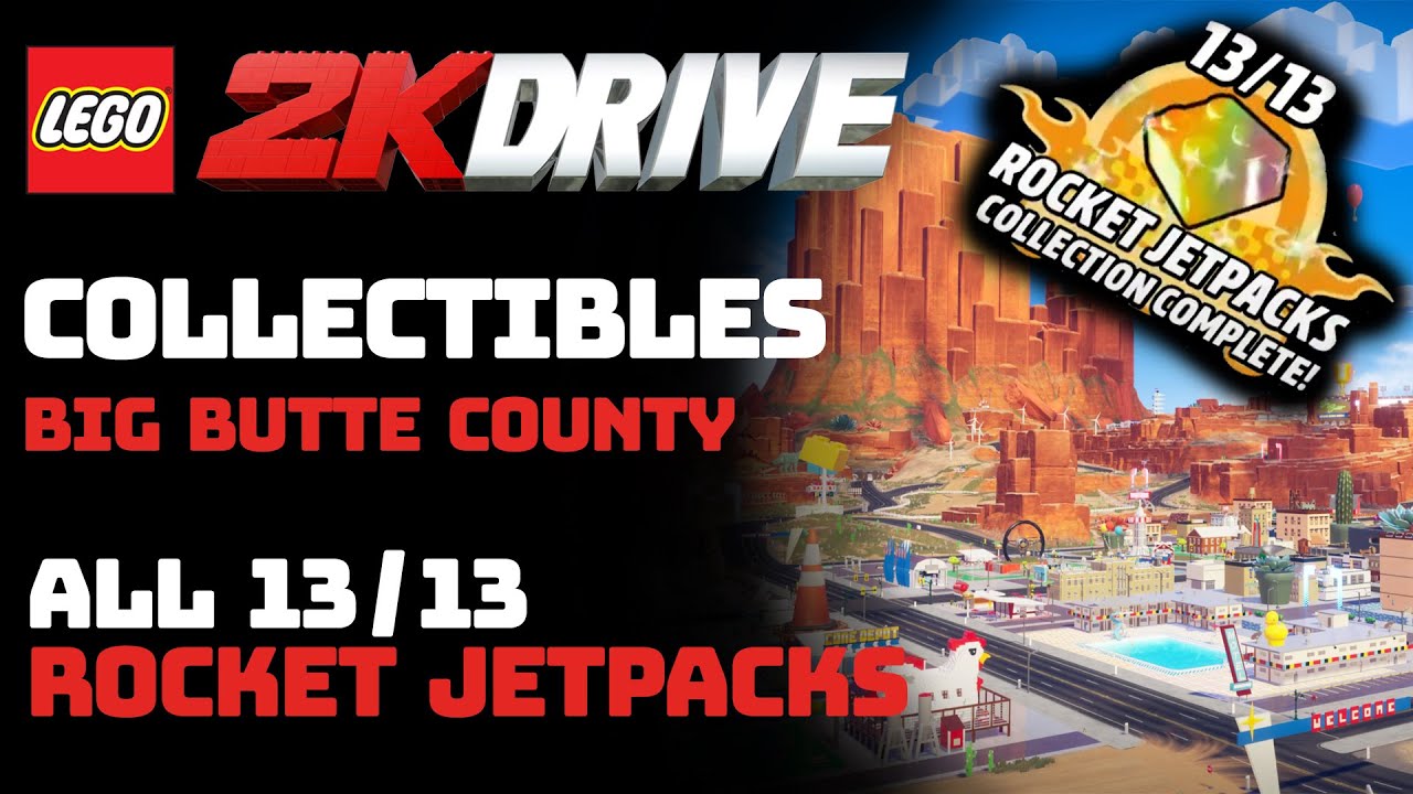 LEGO 2K Drive - All 13 Rocket Jetpacks (Big Butte County)