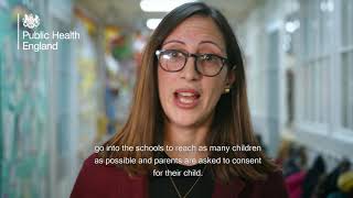 How does the flu programme work in schools?