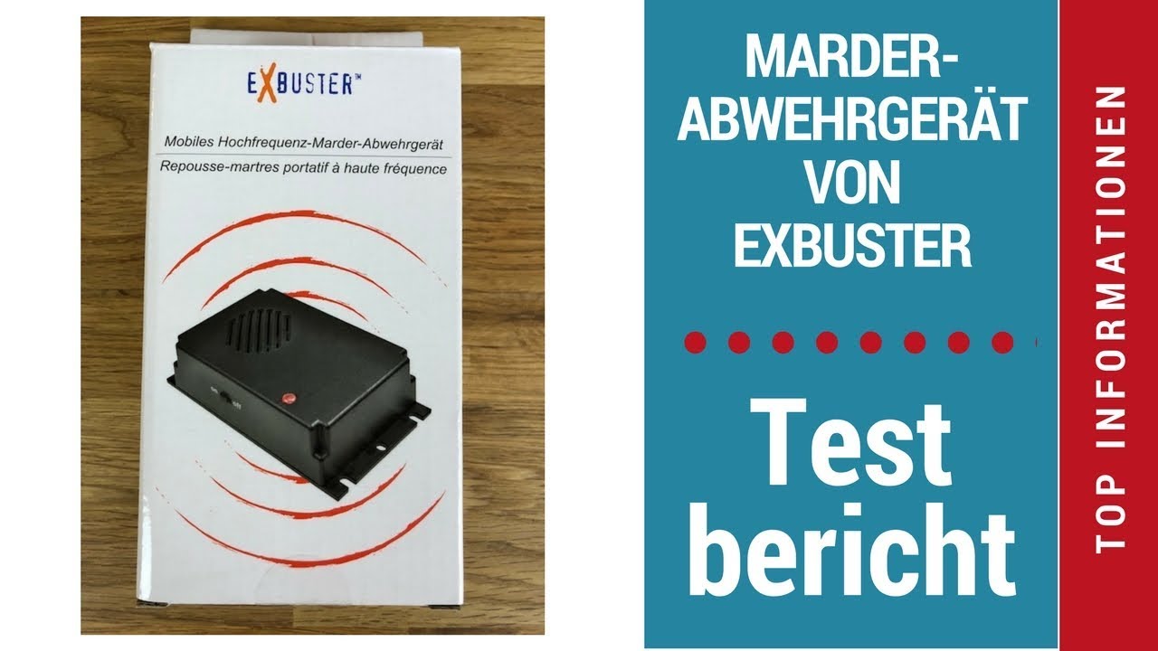 ᐅ Unboxing- und Test-Video des Marder-Abwehrgeräts Exbuster „PX-7604-919“  von PEARL auf Deutsch ☑ 