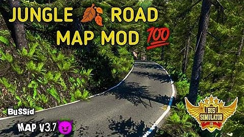 Best Jungle Road,🍁 Map Mod For Bus simulator Indonesia // BUSSID Map Mod V3.7 #junglemap #forestmap🍁