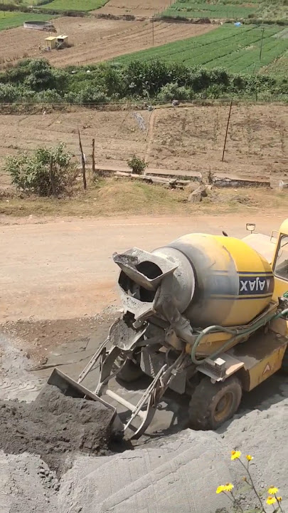 On action Ajax concrete mixer min truck #mini #ajax #concrete #mixer