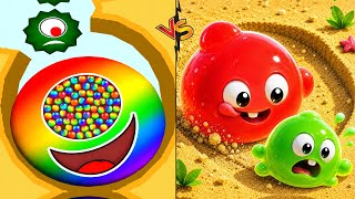 🌈😂 We Beat 2×2 Games Hungry Balls 🆚 Sand Eater - Lucky Balls 2048 gameplay part 80 #hungryballs screenshot 4