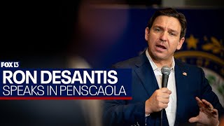 Governor DeSantis speaks in Pensacola with Florida Department of Education