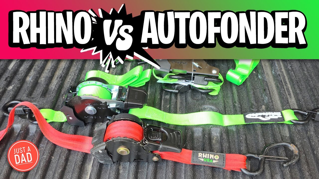 RHINO vs Autofonder Retractable Ratchet Straps COMPARISON