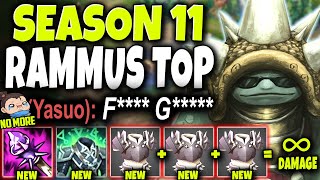 New Season 11 Rammus Top Build with 3 Thornmails will TILT ALL 🔥 LoL Rammus Preseason s11 Gameplay