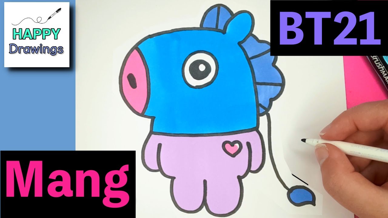 How To Draw Bt21 Mang - Bts J-Hope Persona - Youtube