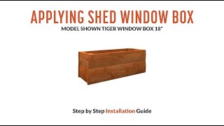 How to Install a Tiger Shed Window Box | Tiger Sheds