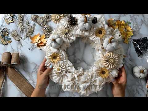 Как да си направим🍁 ЕСЕНЕН ВЕНЕЦ🍁, стъпка по стъпка. How to make Autumn Wreath, step by step. DIY.