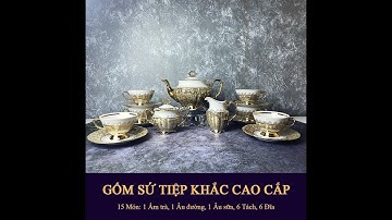 Bộ Bình Uống Trà Cao Cấp Sang Trọng CS MT LH 111 (Gốm Sứ Tiệp Khắc) Hand Made