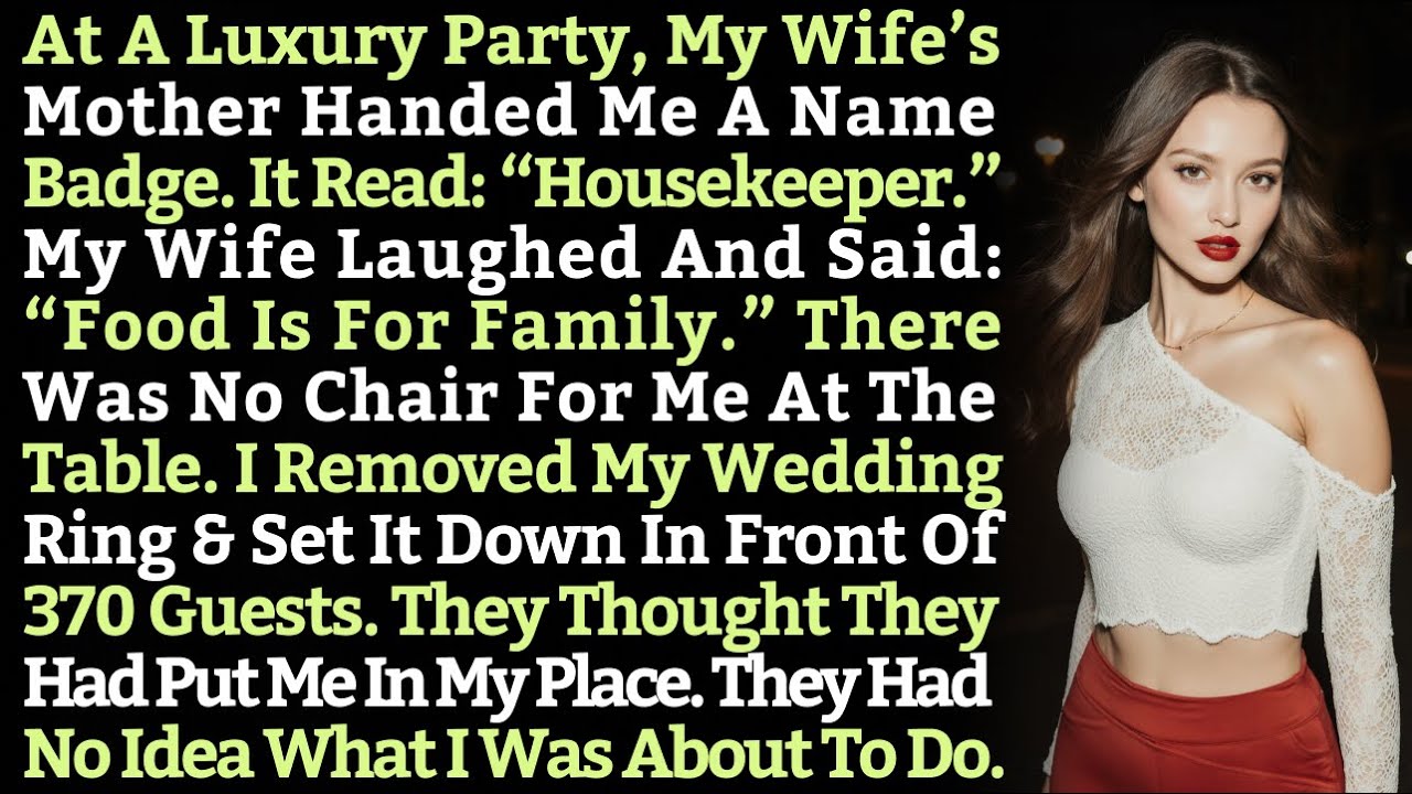 At A Luxury Party, My Wife’s Mother Handed Me A Name Badge. It Read: “Housekeeper...