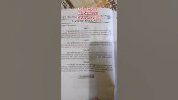 M.Sc. Physics//4th semester//Electronics 2nd paper// #mscphysics #song #music #allahabaduniversity