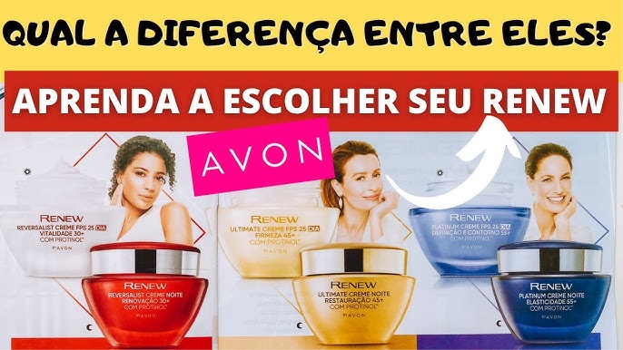 RENEW PLATINUM 55+ AVON -CREME PARA A PELE MADURA -PELE MAIS FIRME E MAIS  JOVEM 