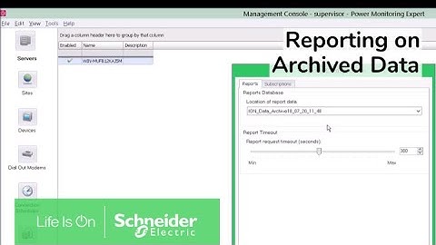 Reporting on Archived Data in EcoStruxure Power Monitoring Expert | Schneider Electric Support