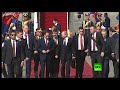 لحظة استقبال الرئيس المصري السيسي للرئيس بوتين في القاهرة