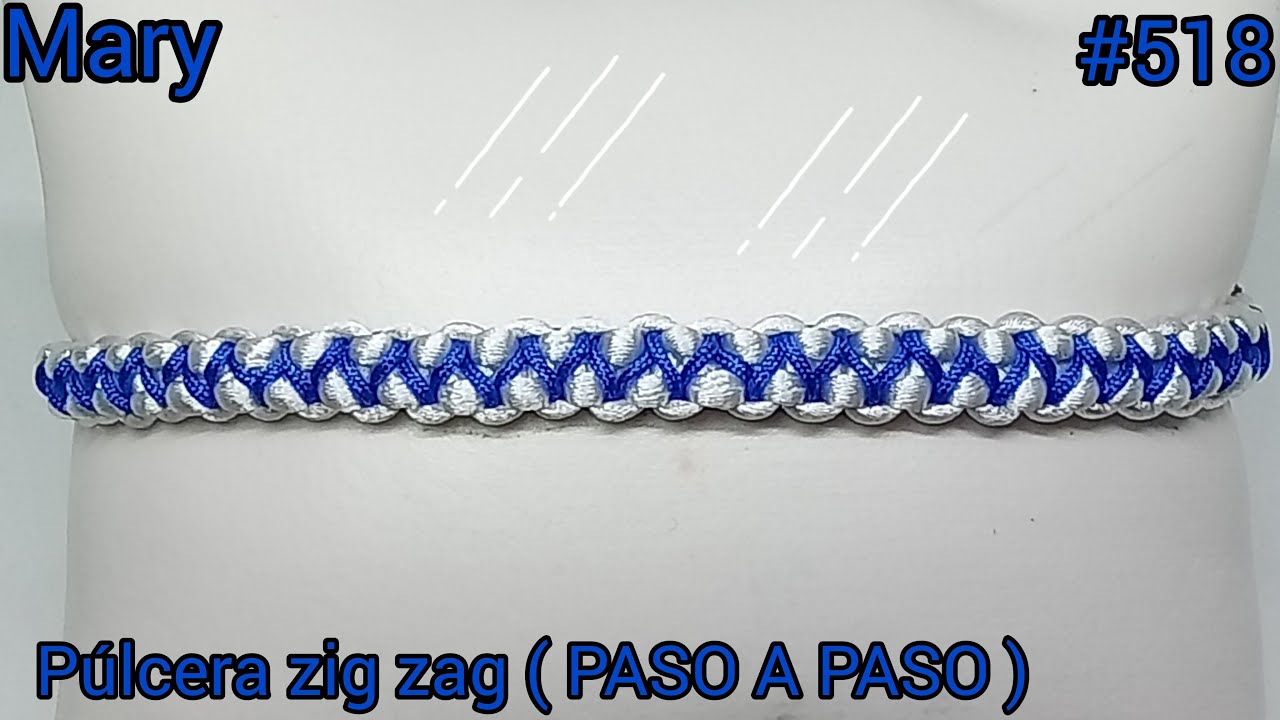 COMO HACER UNA PULSERA ZIG ZAG DE HILO ( PASO A PASO )