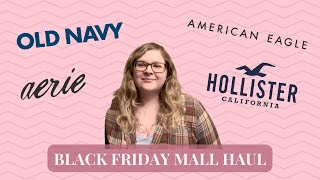 Black Friday Mall Haul *Plus Size* Aerie, American Eagle, Hollister, Old Navy | Tabitha Collins