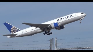 4K Beautiful Sound From United Boeing 777-200 at IAH