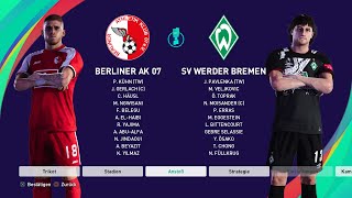 PES 21 Berliner AK 07 vs Werder Bremen DFB Pokal Hinspiel