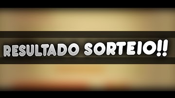 RESULTADO DO SORTEIO!!!!