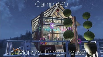Fallout 76 Camp Build | Monorail Bridge House| Clean // Modern // Floating