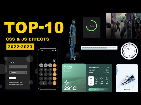 Top CSS & JavaScript Animation & Hover Effects | 2022-2023