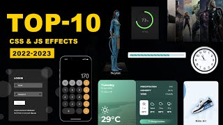Top CSS & JavaScript Animation & Hover Effects | 2022-2023