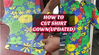 HOW TO CUT A SHIRT GOWN WITH COLLAR (UPDATED)