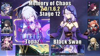 E0 Topaz & E0S1 Black Swan | Memory of Chaos 12 2.0/1.6.2 3 Stars | Honkai: Star Rail