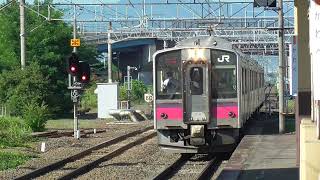 JR川部駅　奥羽本線 快速・青森行き到着【701系・3621M】　2021.07.17