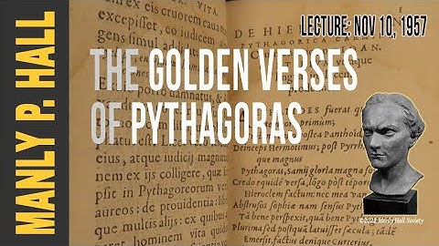 Manly P. Hall: The Golden Verses of Pythagoras