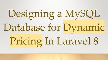 Designing a MySQL Database for Dynamic Pricing In Laravel 8