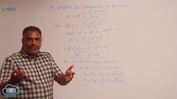 Angle between two intersecting Circles || Condition for orthogonality || Disk Telangana