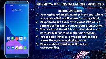 SIPSNITYA ANDROID APP INSTALLATION