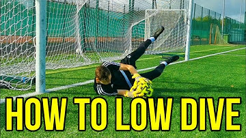 How To Low Dive For Goalkeepers - Goalkeeper Tips and Drills - Low Dive Tutorial