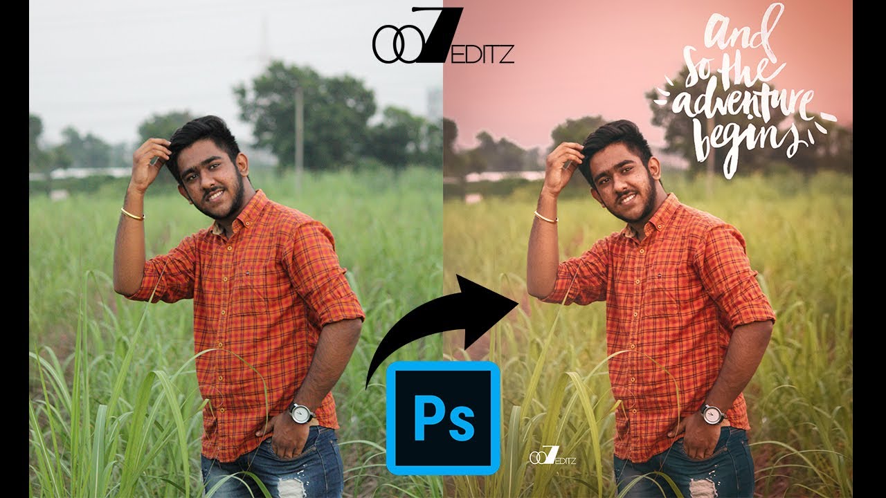 Portrait Color Grading and Retouching in Photoshop || 007editz - YouTube