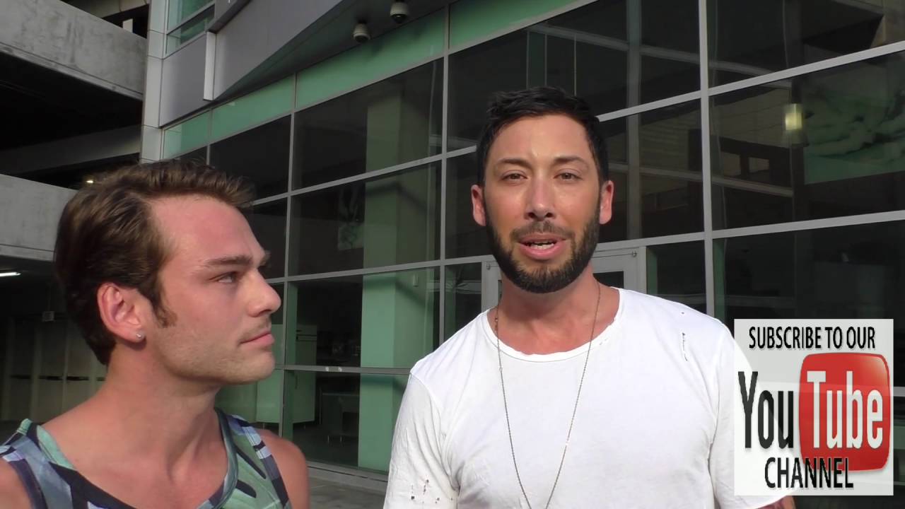 Ryan Allen Carrillo and Cory Kuehn talk about Matthew Shepard outside ...