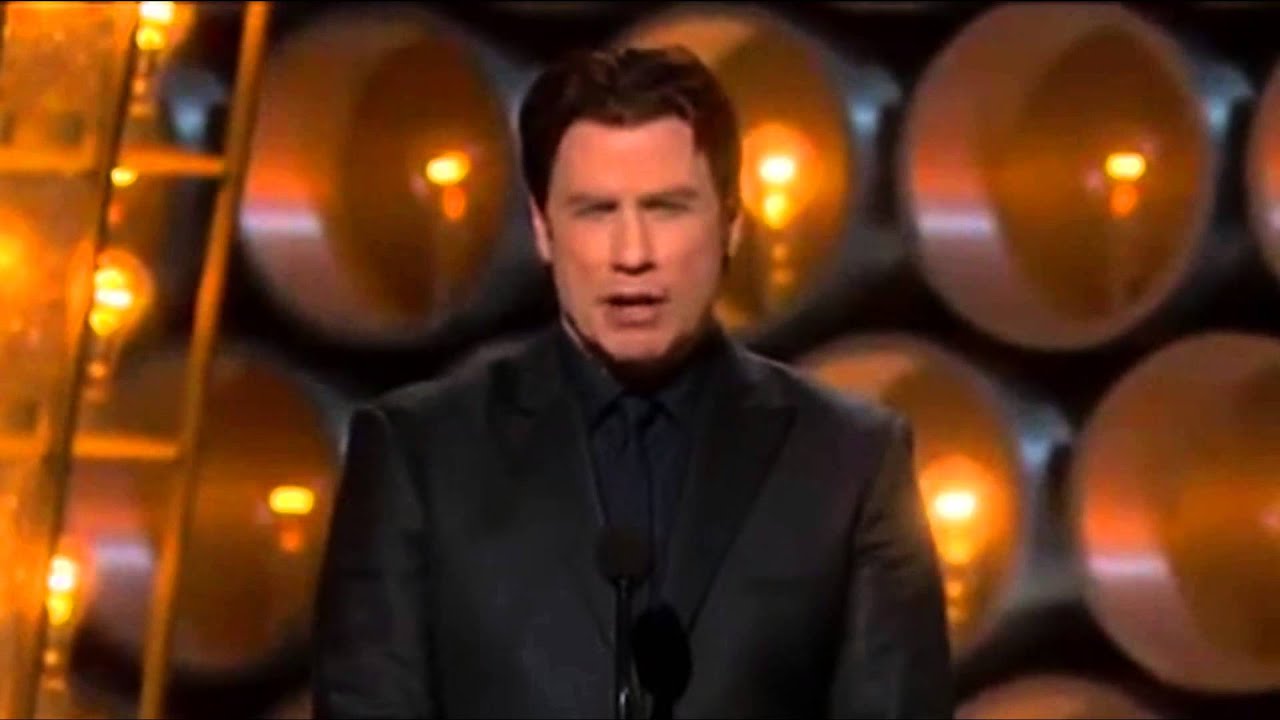 John Travolta presenting at the 86th Oscars YouTube