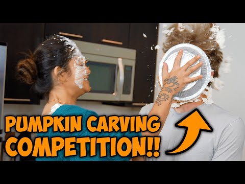 Worst Pumpkin Carving Gets Pumpkin Pie To The Face (CHALLENGE) - Who would you have chosen to win??