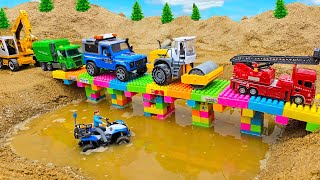 Collection funny videos toy bridge construction vehicles