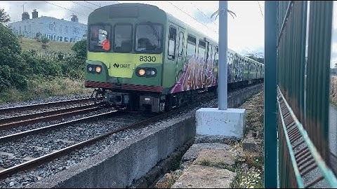 Dart train 8330 arriving into salthill and monkstown!