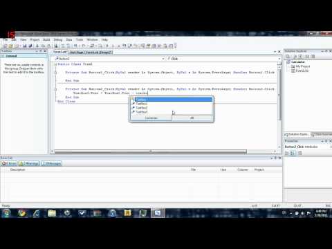 Visual Basic Tutorials in Arabic Lesson 2 Calculator pt.2