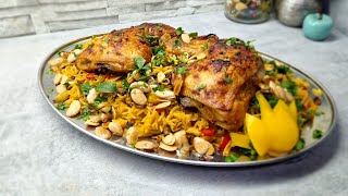 من اطيب الأكلات الرئيسة على سفرة رمضان  رز و دجاج