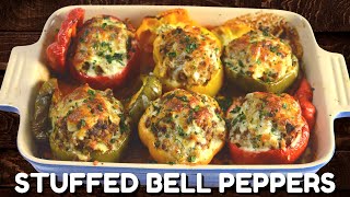 How to Make Stuffed Bell Peppers with Beef \& Rice | Easy Classic Recipe