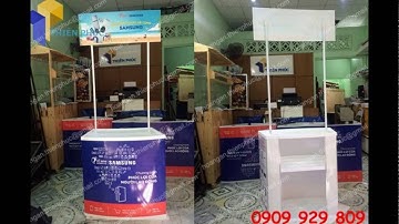 Quầy nhựa lắp ráp | Quay booth sampling nhua
