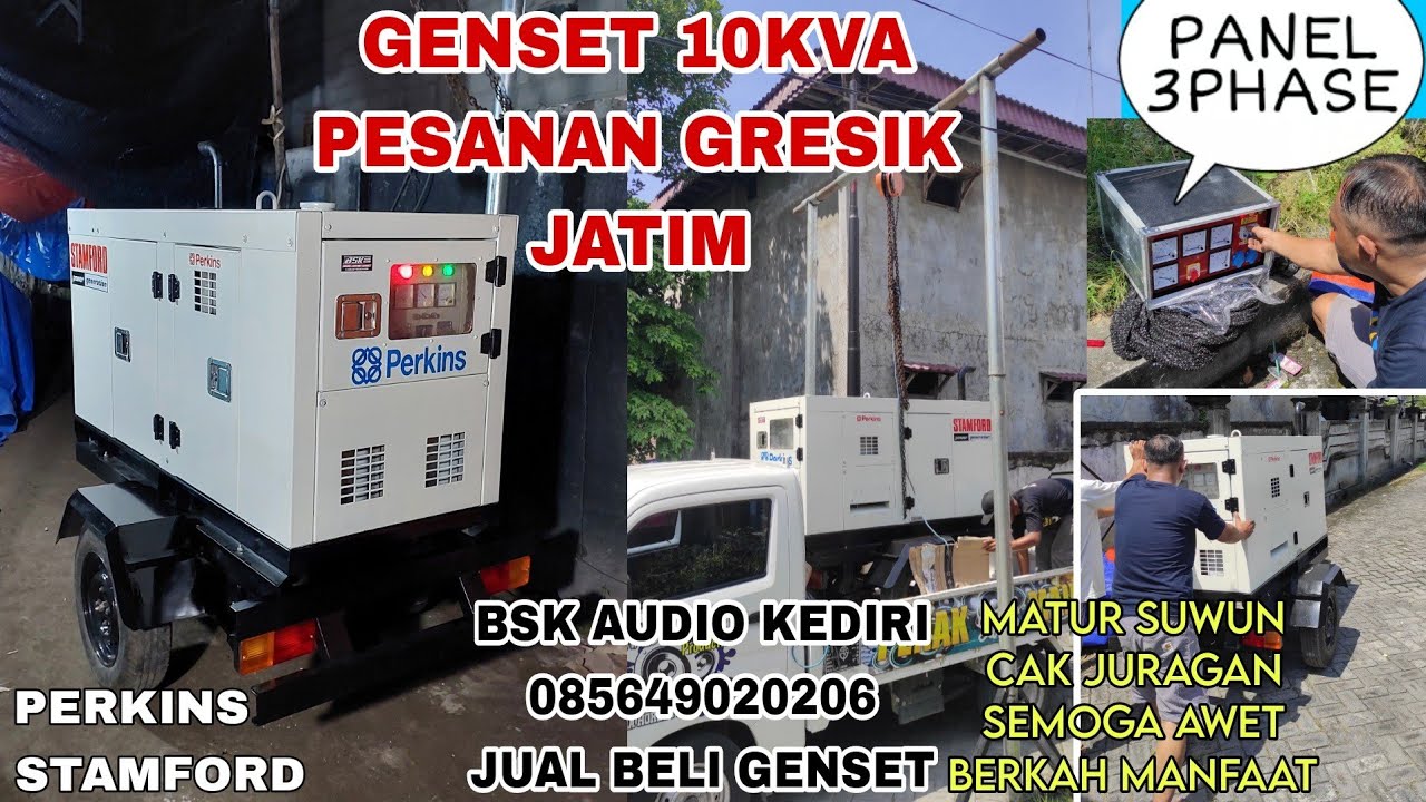 GENSET PERKINS 10KVA + KABEL & PANEL 3PHASE PESANAN GRESIK JATIM