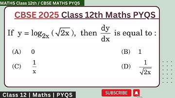 If y = log_(2x)(sqrt(2x)) , then dy/dx is equal to | If y=log 2x (√2x) then dy/dx is equal to #cbse
