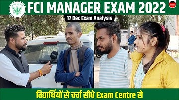 FCI MANAGER PRE EXAM ANALYSIS/ REVIEW | 17TH DEC | GOOD ATTEMPTS| QUESTIONS ASKED | DIFFICULTY LEVEL