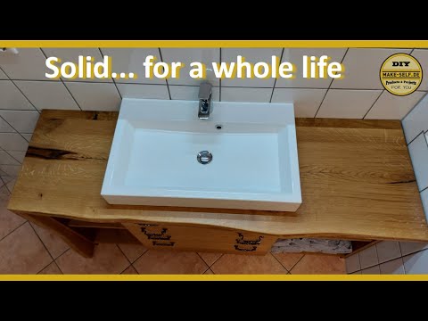Video: Hampton Eiche Waschbecken mit Schubladen